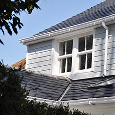 Slate roof with Velux skylights